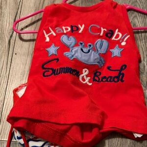 Happy Crab Kids' Red Swim Trunks - Summer & Beach
